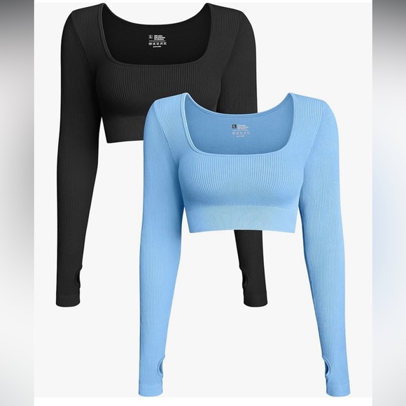 Tops - Crop Top Ribbed Seamless Workout